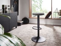 FineBuy Barhocker Samt Hocker Stoff / Metall Design Bistrohocker 100 kg Drehbar – Ansicht 2