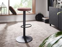 FineBuy Barhocker Samt Hocker Stoff / Metall Design Bistrohocker 100 kg Drehbar – Ansicht 2