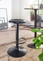 FineBuy Barhocker Schwarz Hocker Metall Bistrohocker 100 kg Rund Tresenhocker – Ansicht 2
