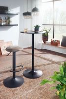 FineBuy Bartisch Schwarz Stehtisch Ø 60 cm Metall / Holz Bistrotisch Rund Tisch – Ansicht 2