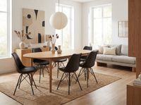 FineBuy 2er Set Esszimmerstuhl Küchenstuhl Kunstleder Design Polsterstuhl Stuhl – Ansicht 2
