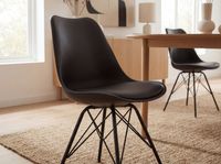FineBuy 2er Set Esszimmerstuhl Küchenstuhl Kunstleder Design Polsterstuhl Stuhl – Ansicht 4