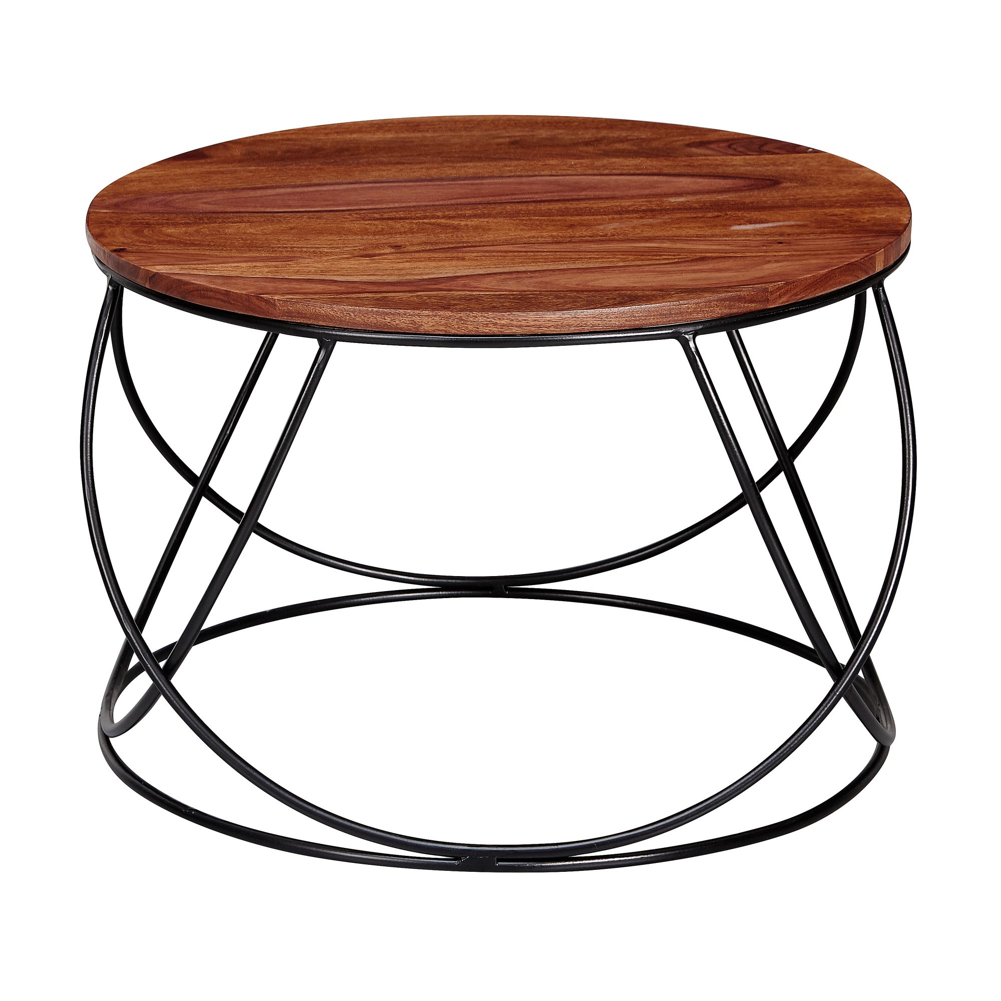 FineBuy Couchtisch Massivholz 60 cm Wohnzimmertisch Sofatisch Rund Tisch Holz – Ansicht 6