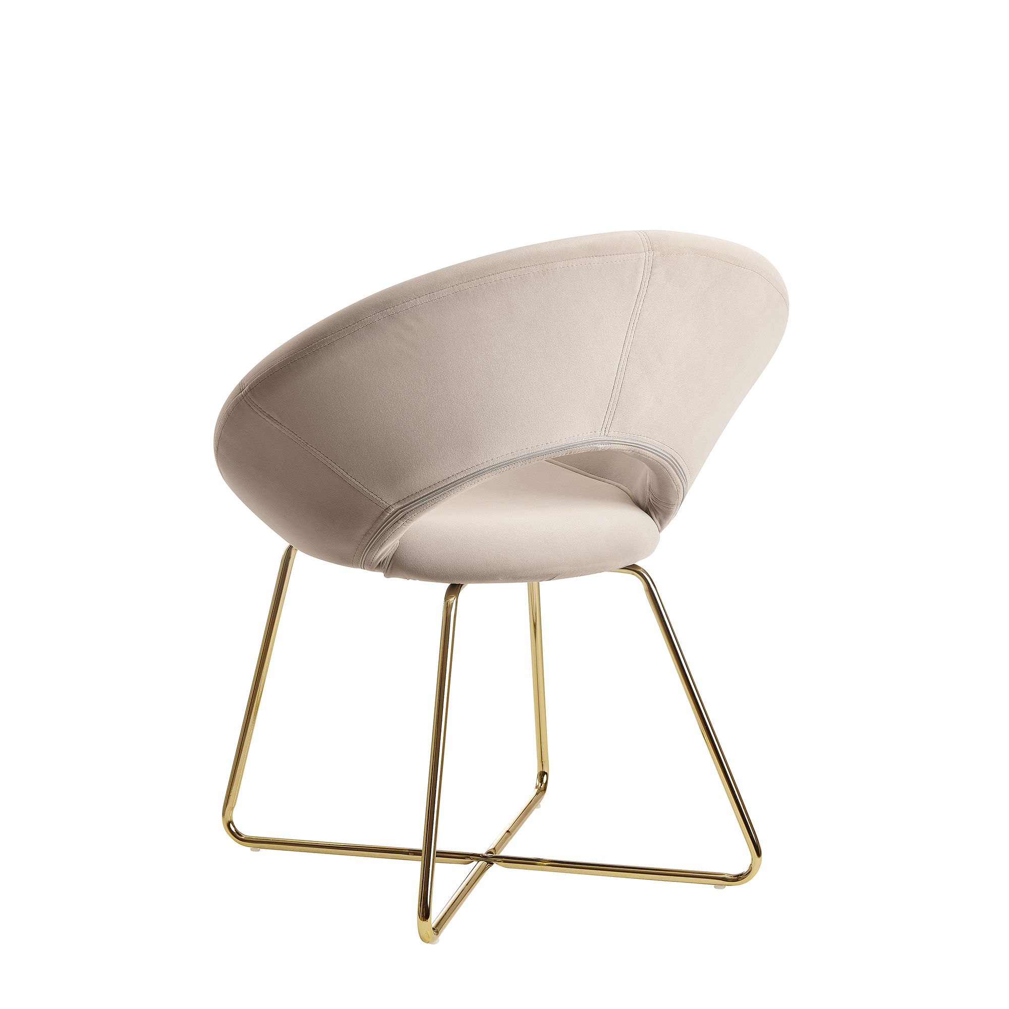 FineBuy Esszimmerstuhl Samt / Metall Küchenstuhl Polsterstuhl Stuhl Esszimmer – Ansicht 9