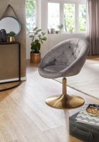 FineBuy Loungesessel Drehstuhl Clubsessel Samt Cocktailsessel Barsessel Sessel – Ansicht 2