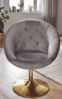 FineBuy Loungesessel Drehstuhl Clubsessel Samt Cocktailsessel Barsessel Sessel – Ansicht 5