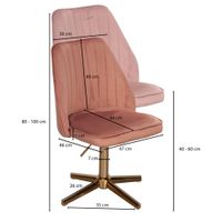 FineBuy Drehstuhl Samt Schreibtischstuhl Drehbar Modern Schalenstuhl Home Office – Ansicht 3