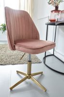 FineBuy Drehstuhl Samt Schreibtischstuhl Drehbar Modern Schalenstuhl Home Office – Ansicht 5