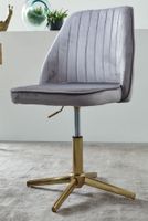 FineBuy Drehstuhl Samt Schreibtischstuhl Drehbar Modern Schalenstuhl Home Office – Ansicht 5