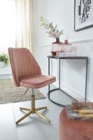 FineBuy Drehstuhl Samt Schreibtischstuhl Drehbar Modern Schalenstuhl Home Office – Ansicht 2