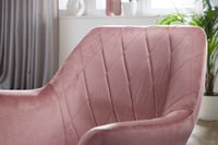 FineBuy Drehstuhl Samt Schreibtischstuhl Schalenstuhl Home Office Drehbar Modern – Ansicht 4