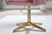 FineBuy Drehstuhl Samt Schreibtischstuhl Schalenstuhl Home Office Drehbar Modern – Ansicht 5