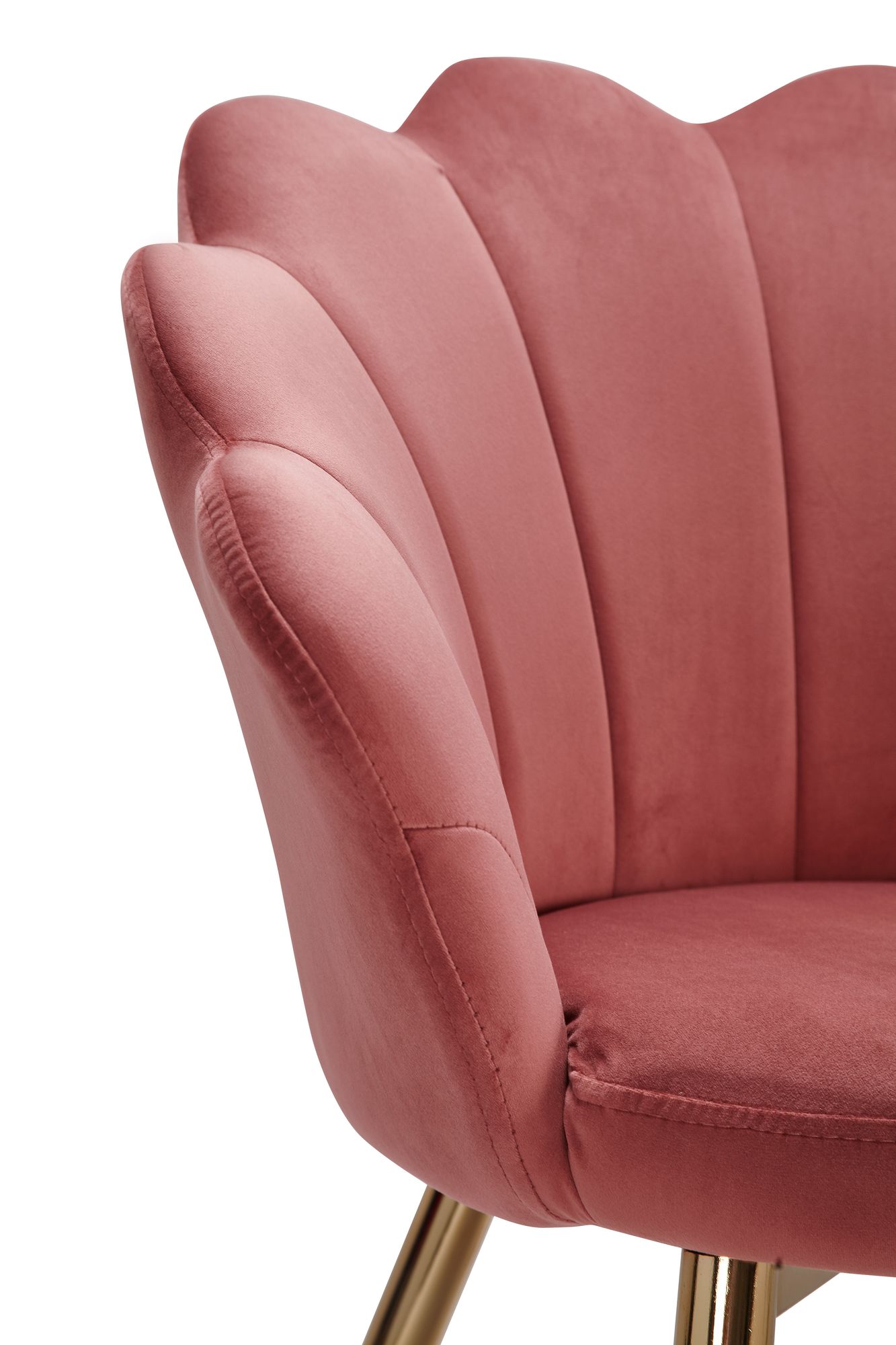 FineBuy Esszimmerstuhl Tulpe Samt / Metall Gepolstert Küchenstuhl Schalenstuhl – Ansicht 9