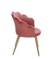 FineBuy Esszimmerstuhl Tulpe Samt / Metall Gepolstert Küchenstuhl Schalenstuhl – Ansicht 8