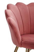 FineBuy Esszimmerstuhl Tulpe Samt / Metall Gepolstert Küchenstuhl Schalenstuhl – Ansicht 9