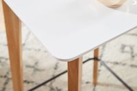 FineBuy Stehtisch 60x110x60cm Weiß Bartisch Skandinavisch Eiche Tisch Partytisch – Ansicht 4