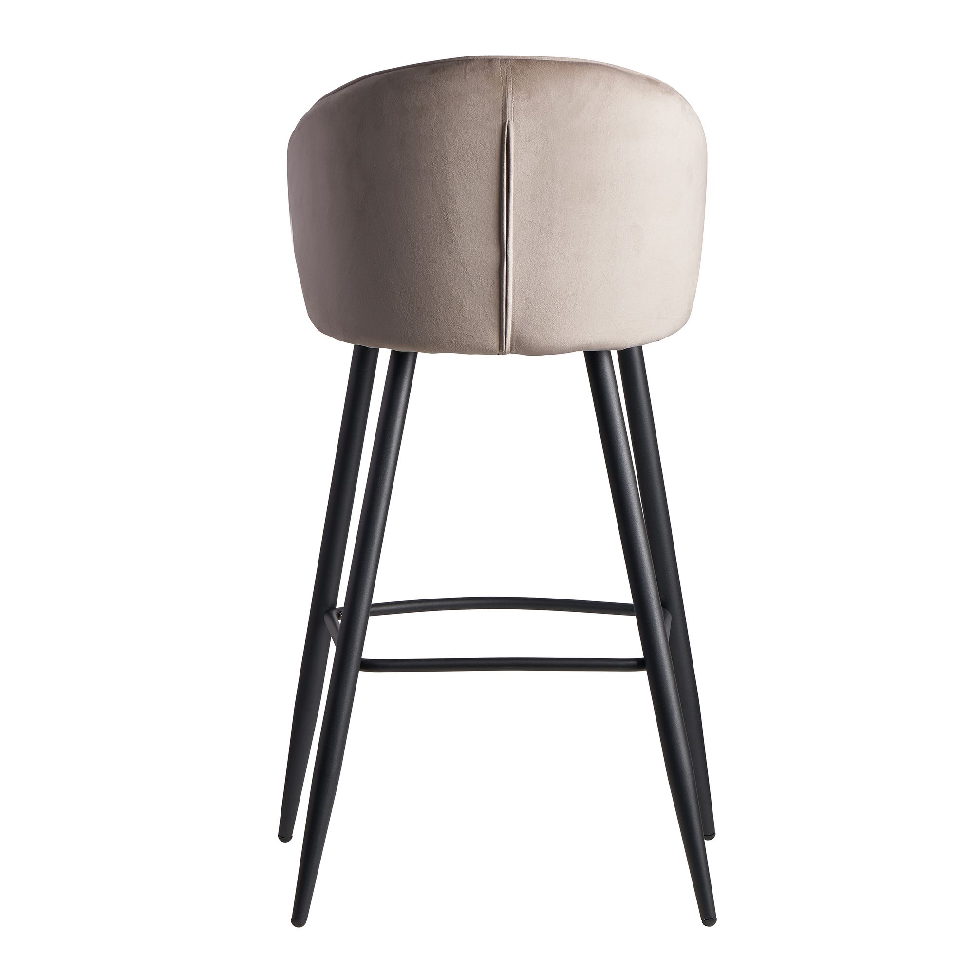 FineBuy Barhocker Samt Barstuhl Design Tresenhocker mit Lehne Stoff Hocker 110kg – Ansicht 4