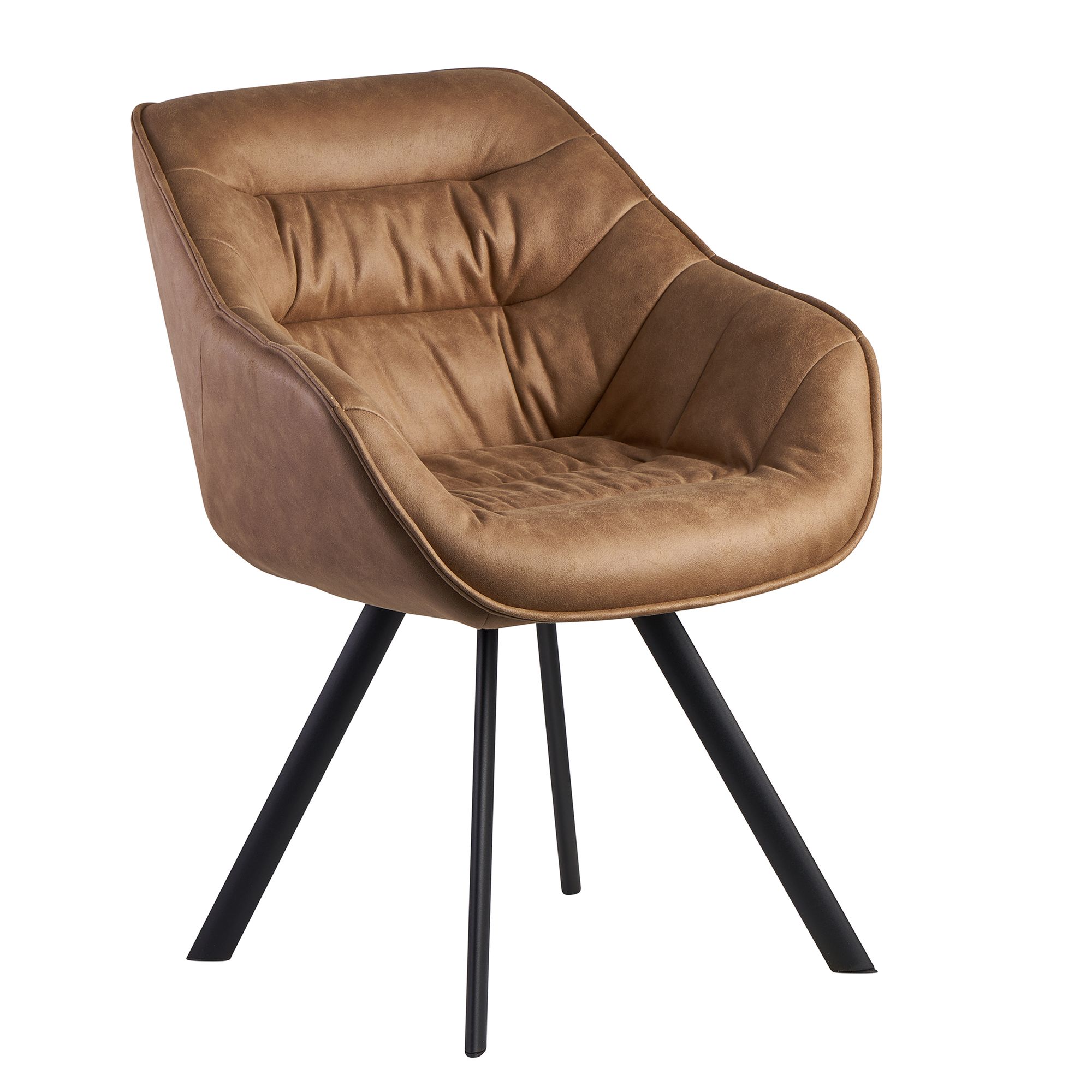 FineBuy Esszimmerstuhl Wildlederoptik Küchenstuhl Stoff Schalenstuhl Stuhl 110kg – Ansicht 1