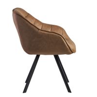 FineBuy Esszimmerstuhl Wildlederoptik Küchenstuhl Stoff Schalenstuhl Stuhl 110kg – Ansicht 3
