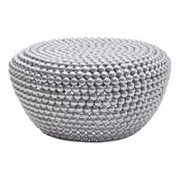 WOHNLING Couchtisch Metall 60x60x30 Wohnzimmertisch Sofatisch Rund Tisch Silber – Ansicht 6