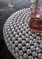 WOHNLING Couchtisch Metall 60x60x30 Wohnzimmertisch Sofatisch Rund Tisch Silber – Ansicht 5