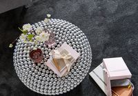 WOHNLING Couchtisch Metall 60x60x30 Wohnzimmertisch Sofatisch Rund Tisch Silber – Ansicht 4
