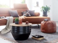 FineBuy Couchtisch Holz Rund Sofatisch Ø 60 cm Tisch Stauraum Wohnzimmertisch – Ansicht 2