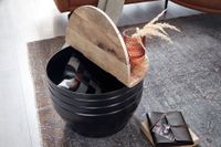 FineBuy Couchtisch Holz Rund Sofatisch Ø 60 cm Tisch Stauraum Wohnzimmertisch – Ansicht 5