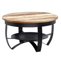 FineBuy Couchtisch 60 cm Wohnzimmertisch Holz Massiv Tisch Wohnzimmer Sofatisch – Ansicht 5