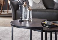 FineBuy Couchtisch Massivholz Wohnzimmertisch 2 teilig Rund Beistelltisch Set – Ansicht 4