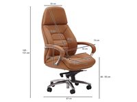 FineBuy Bürostuhl Chefsessel Echtleder Ergonomisch XXL Drehstuhl 120 kg Stuhl – Ansicht 3