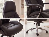 FineBuy Bürostuhl Chefsessel Echtleder Ergonomisch XXL Drehstuhl 120 kg Stuhl – Ansicht 4
