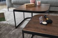 FineBuy Couchtisch Massivholz Wohnzimmertisch 2er Set Beistelltisch Satztisch – Ansicht 4