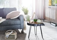 FineBuy Beistelltisch Holz Wohnzimmertisch Massiv Baumkante Wohnzimmer Tisch – Ansicht 2