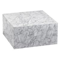 FineBuy Couchtisch MONOBLOC Weiß Marmor Optik 60 cm Wohnzimmertisch Sofatisch – Ansicht 6
