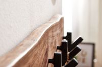 FineBuy Wandgarderobe Holz Metall Garderobe Flur Hakenleiste Massivholz Paneel – Ansicht 5