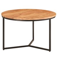 FineBuy Design Couchtisch Akazie Massivholz rund 60 cm Kleiner Wohnzimmertisch – Ansicht 6