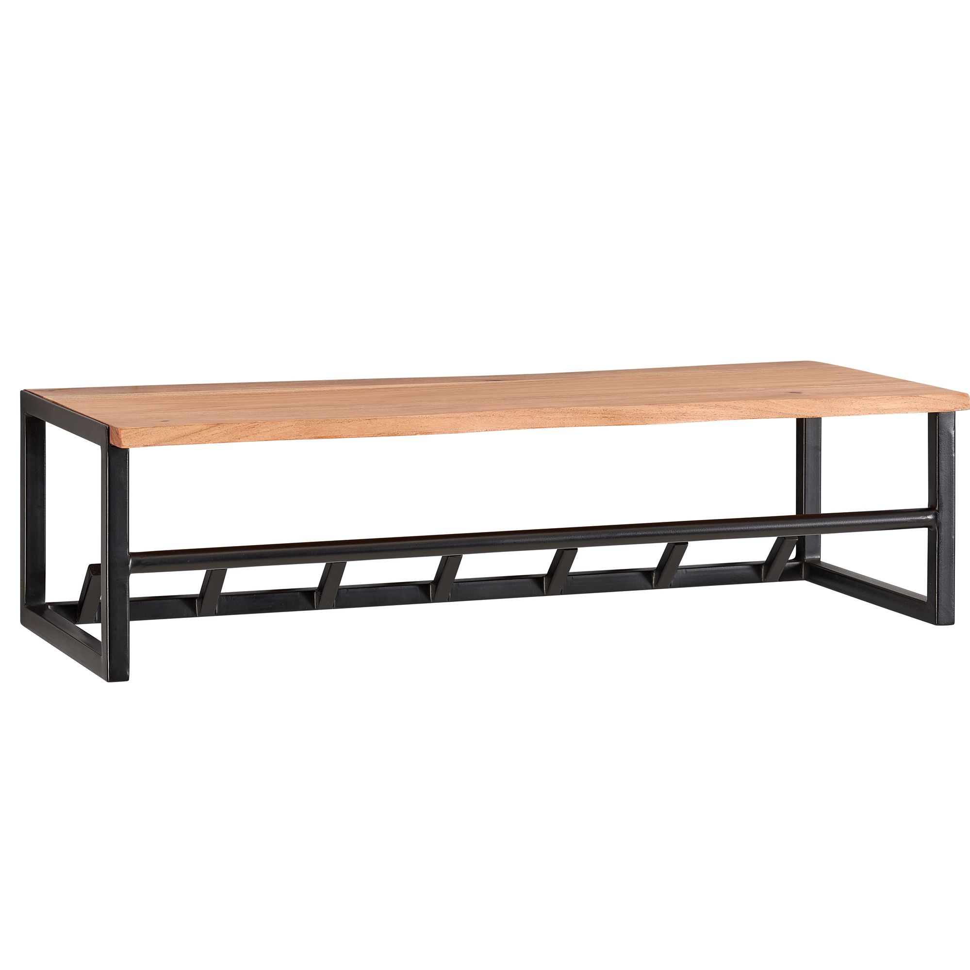 FineBuy Wandgarderobe Holz Metall 80 cm Garderobe mit Ablage Flur Hakenleiste – Ansicht 6