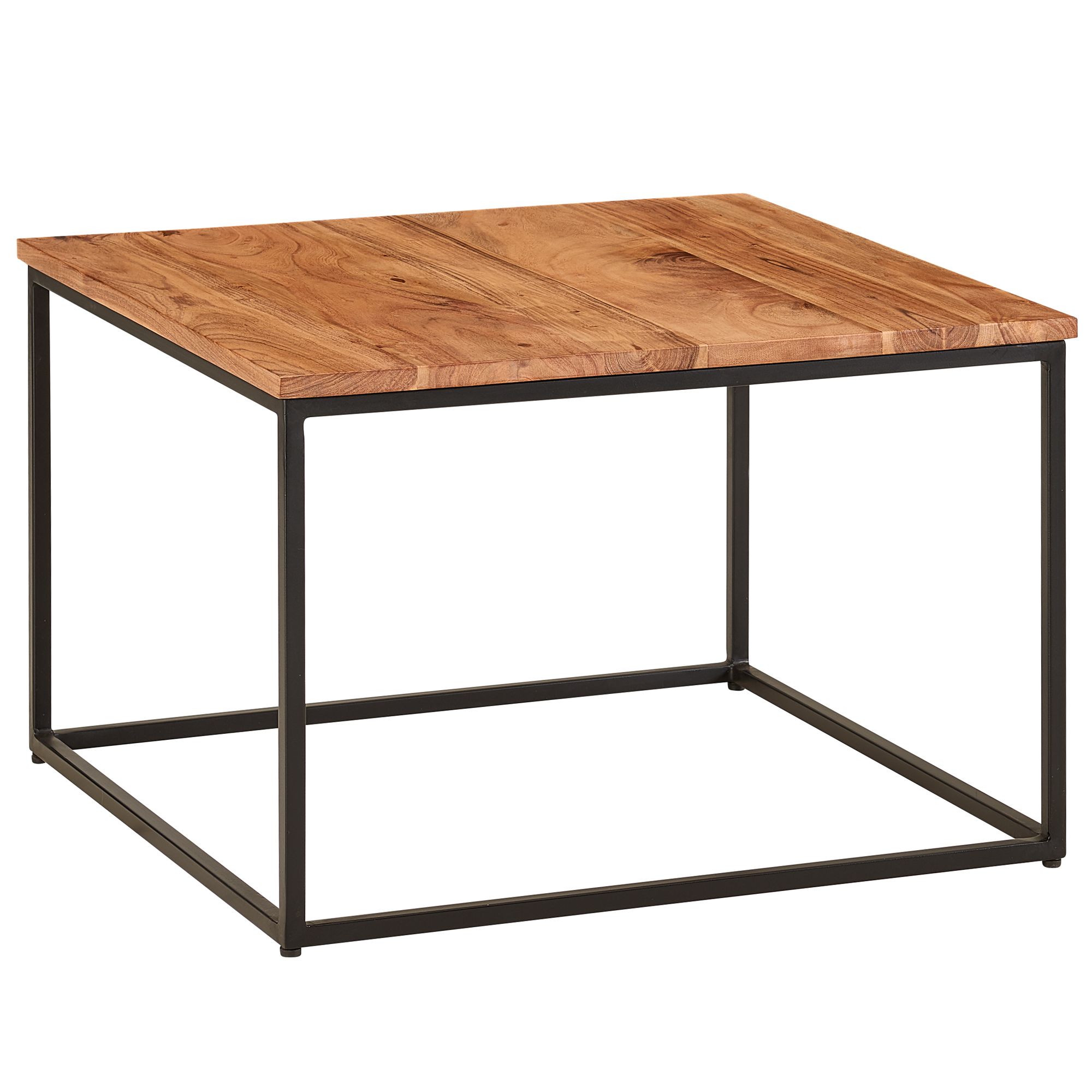 FineBuy Couchtisch quadratisch 60x60cm Akazie Massivholz Design Wohnzimmertisch – Ansicht 6