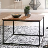 FineBuy Couchtisch quadratisch 60x60cm Akazie Massivholz Design Wohnzimmertisch – Ansicht 1