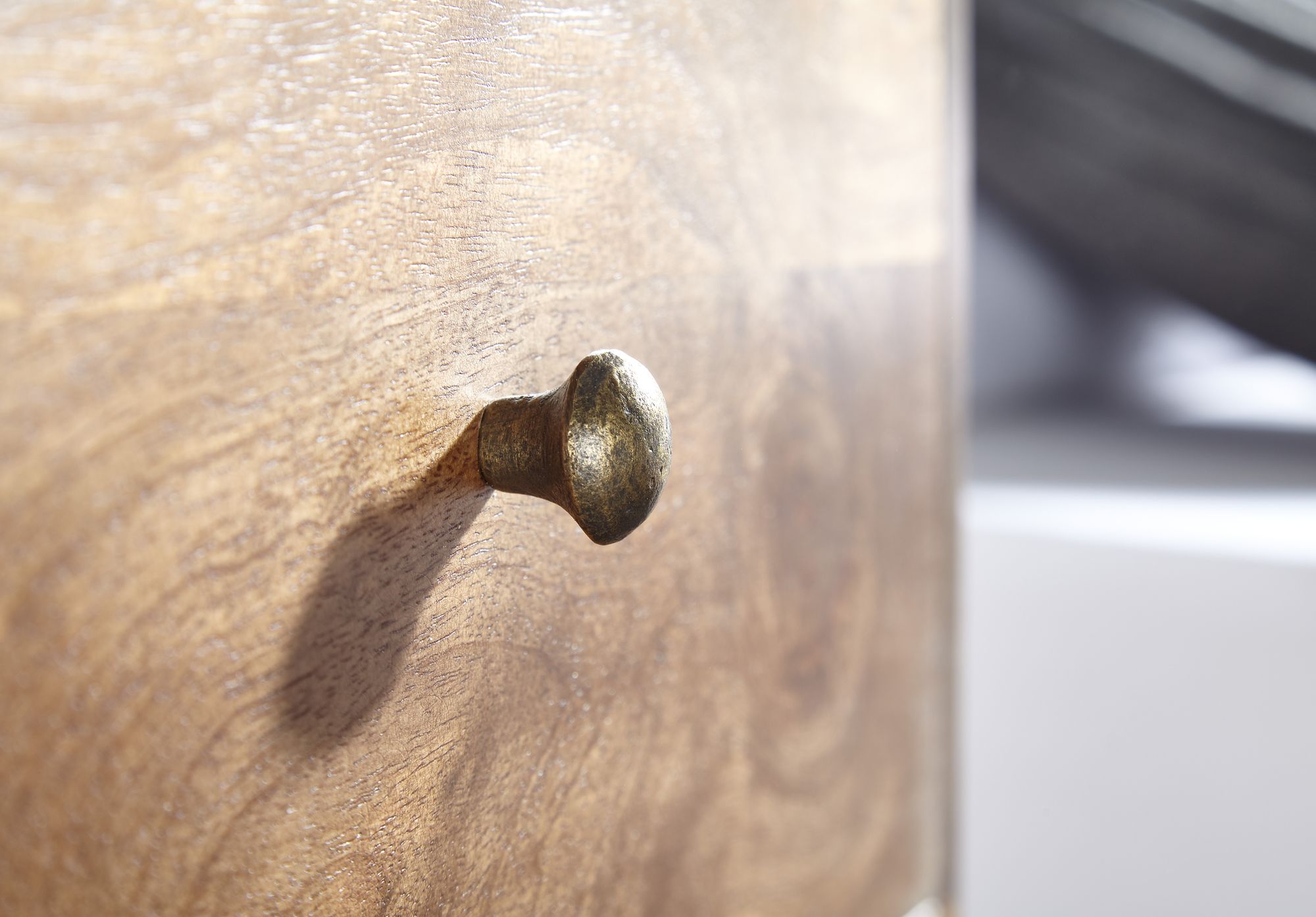 Nachttisch Massivholz Schublade Nachtkonsole Boxspringbett Nachtkommode Stauraum – Ansicht 5