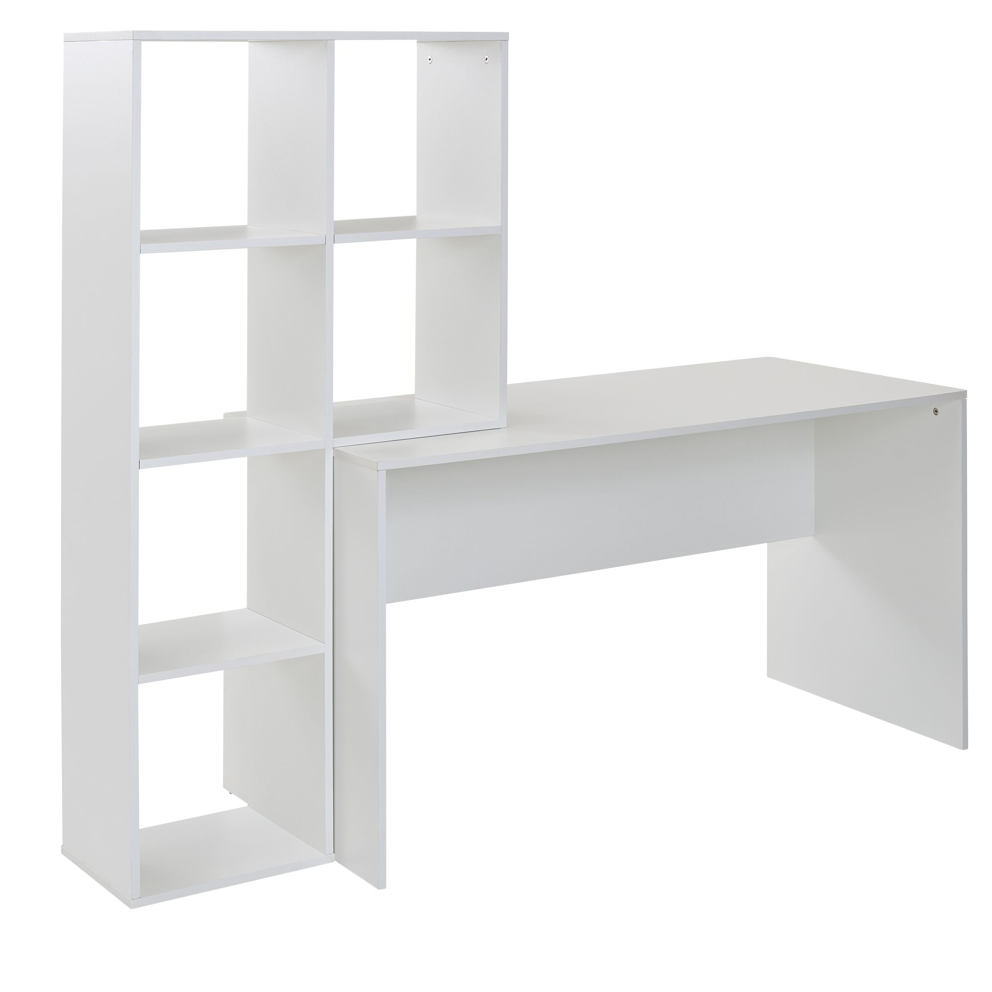Schreibtisch FineBuy Bürotisch mit Regal 170 cm Weiß Computertisch Tisch Modern – Ansicht 7