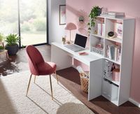 Schreibtisch FineBuy Bürotisch mit Regal 170 cm Weiß Computertisch Tisch Modern – Ansicht 4