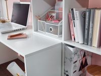 Schreibtisch FineBuy Bürotisch mit Regal 170 cm Weiß Computertisch Tisch Modern – Ansicht 5