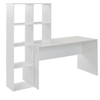 Schreibtisch FineBuy Bürotisch mit Regal 170 cm Weiß Computertisch Tisch Modern – Ansicht 7