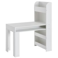 Kinderschreibtisch FineBuy Weiß 90x50x110 cm Schülerschreibtisch Tisch mit Regal – Ansicht 7