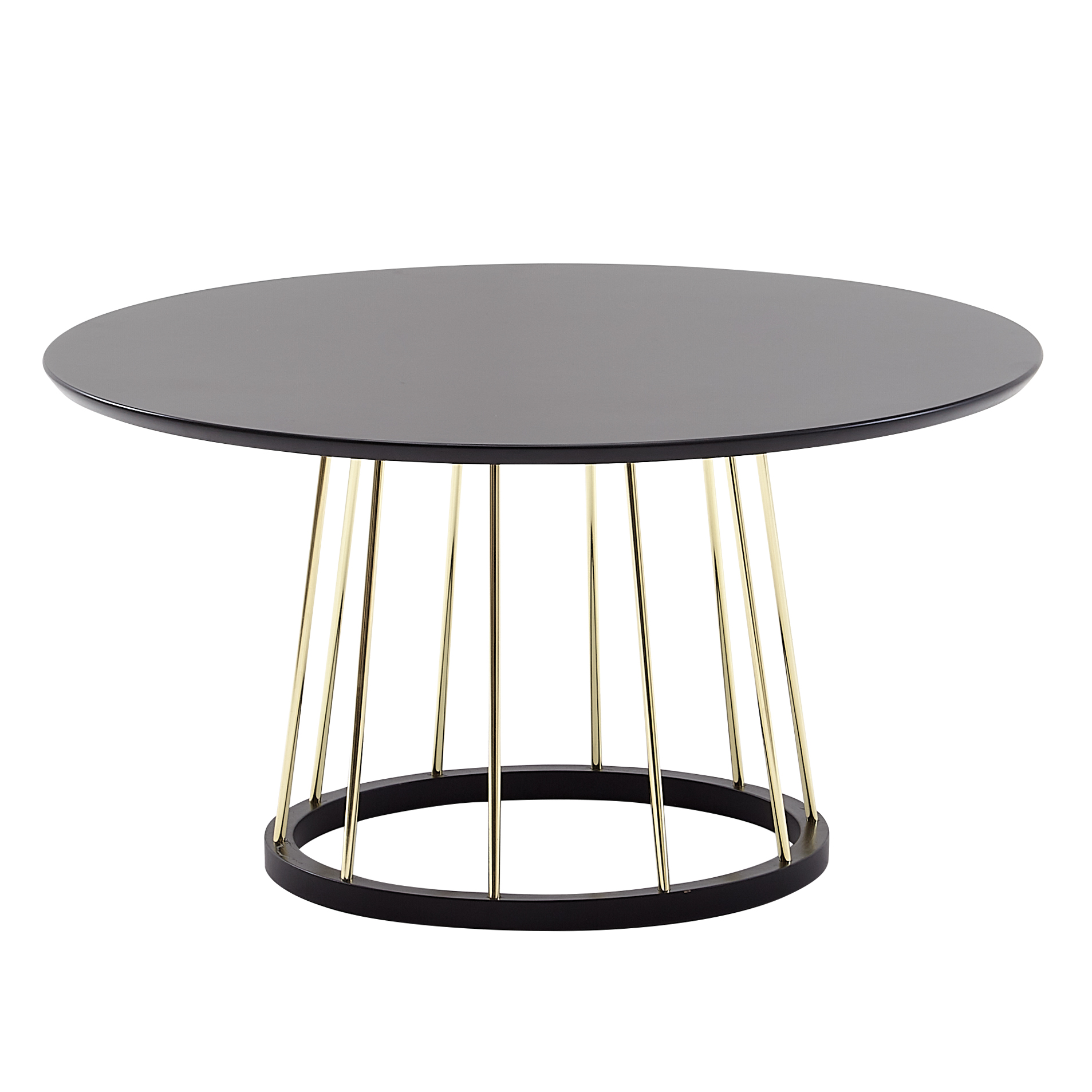Couchtisch FineBuy Sofatisch Rund 80 cm Schwarz Metall Wohnzimmertisch Tisch – Ansicht 6