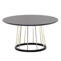 Couchtisch FineBuy Sofatisch Rund 80 cm Schwarz Metall Wohnzimmertisch Tisch – Ansicht 6