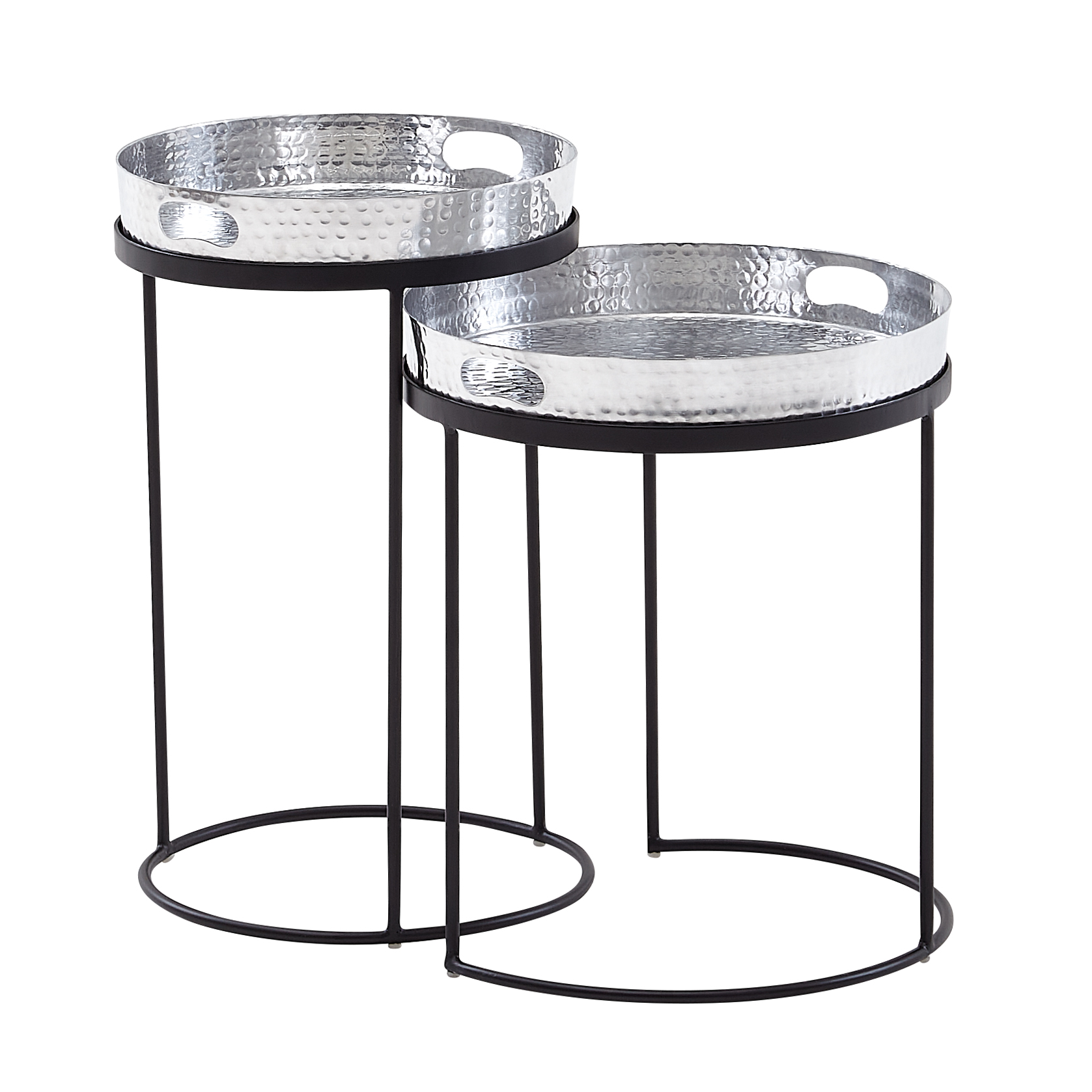 FineBuy Beistelltisch 2er Set Metall Hammerschlag Satztisch Rund, Couchtisch abnehmbares Tablett, Tabletttisch Sofa 2 teilig Modern, Runder Sofatisch | Farbe: Gold FineBuy Beistelltisch 2er Set Metall Hammerschlag Satztisch Rund, Couchtisch abnehmbares Tablett, Tabletttisch Sofa 2 teilig Modern, Runder Sofatisch | Farbe: Gold