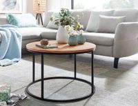 Couchtisch rund 70cm Skandinavisches Eiche Design Wohnzimmertisch Beistelltisch – Ansicht 2